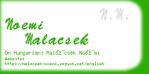 noemi malacsek business card